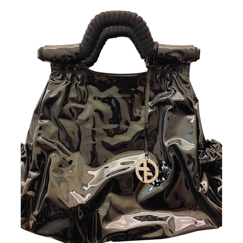 GIORGIO ARMANI patent leather handbag